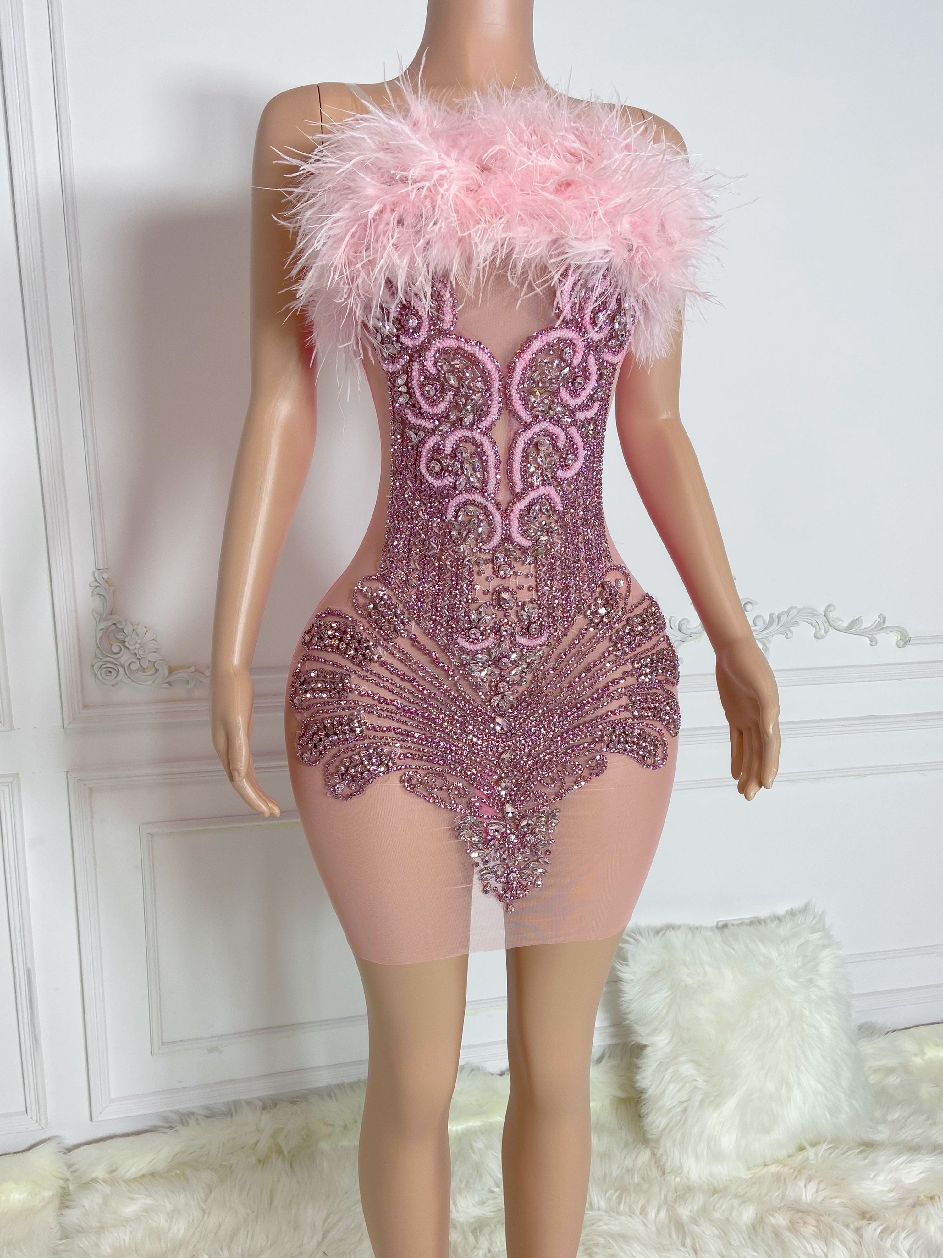 Pink Flamingo Alluring Transparent Strap Mini Dress
