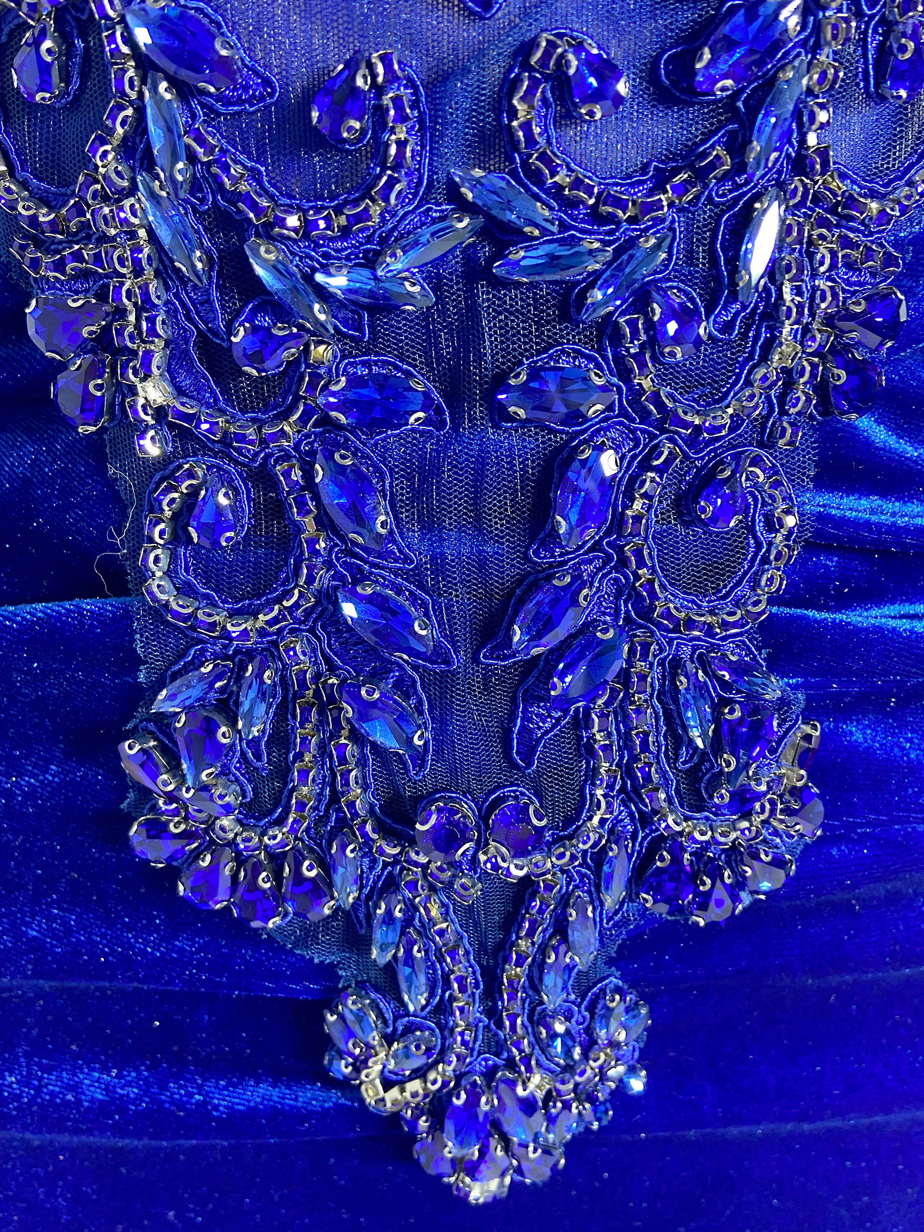 Royal Blue Halter Mini Dress