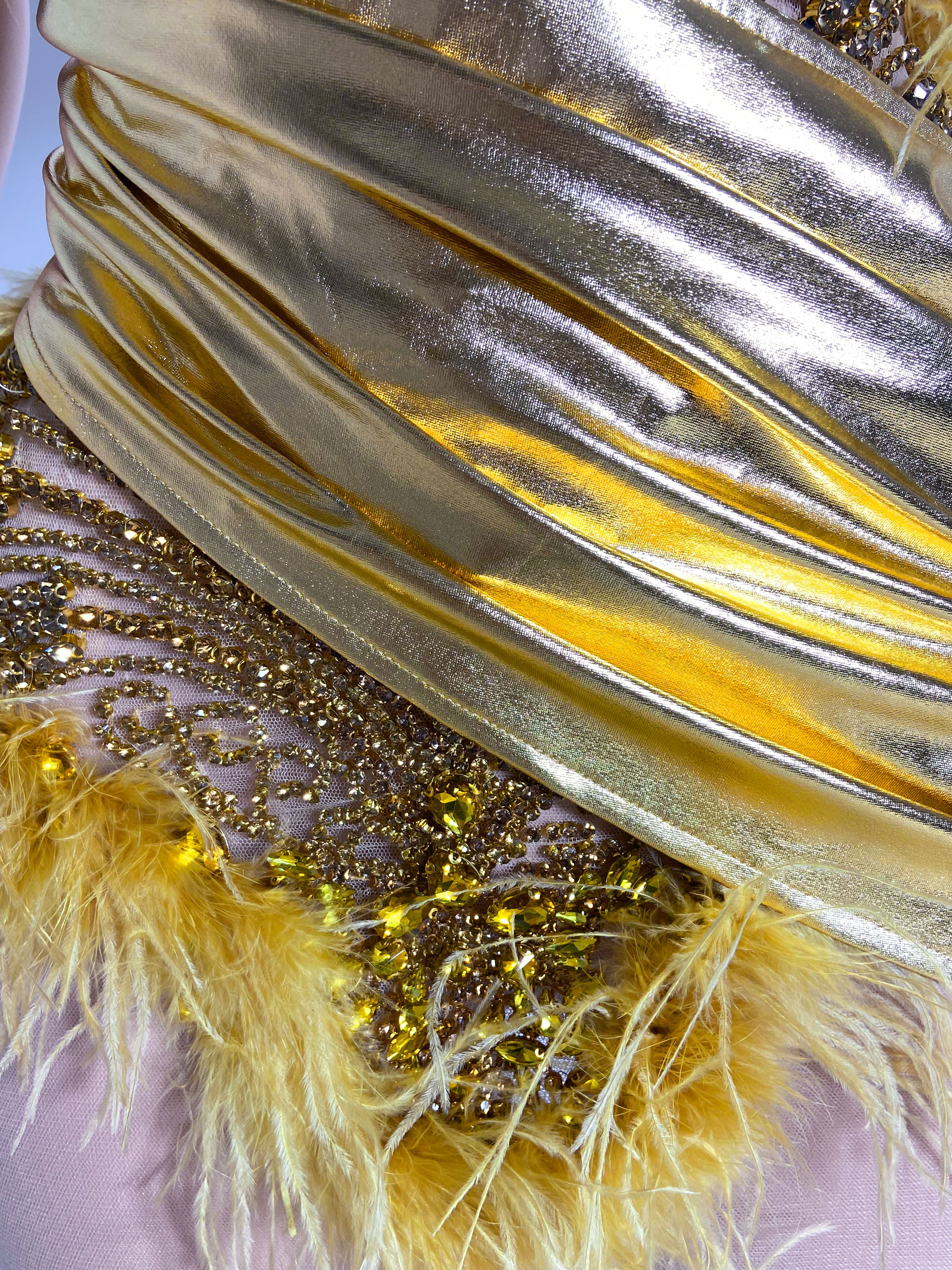 Golden Feathered Dress