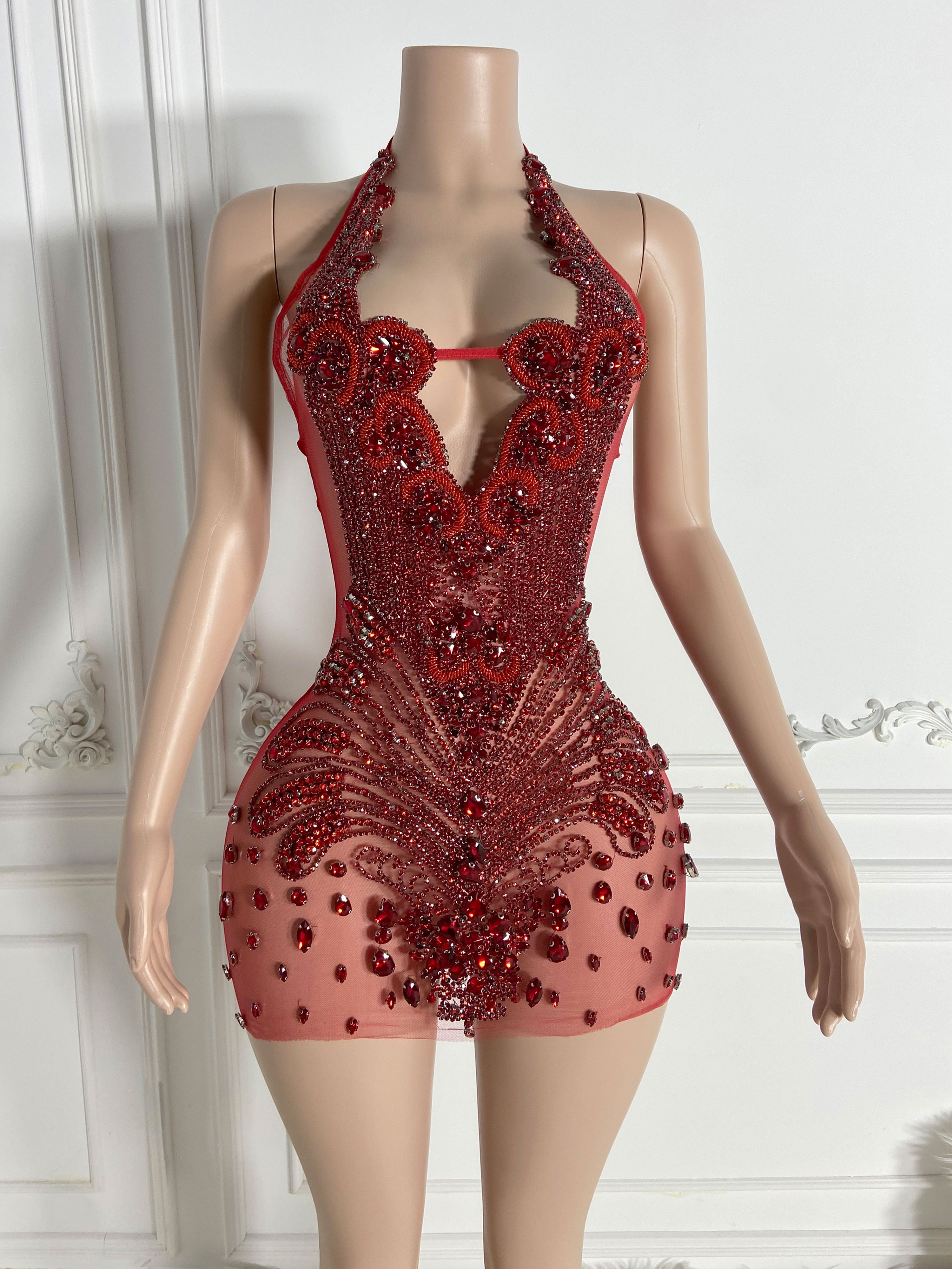 Red Hot Exudes Sultry Allure Mini Dress