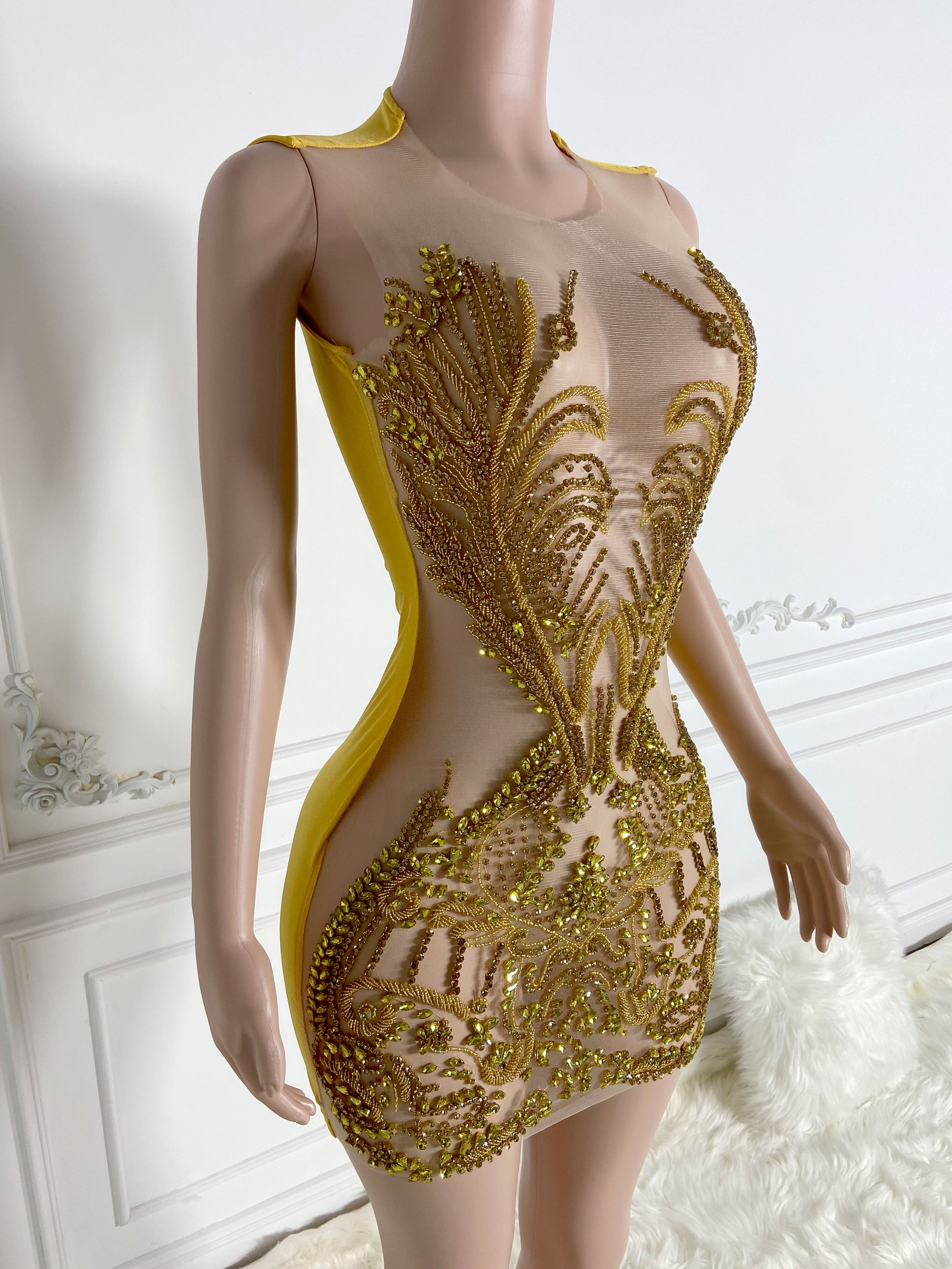 Golden Elegance Dress
